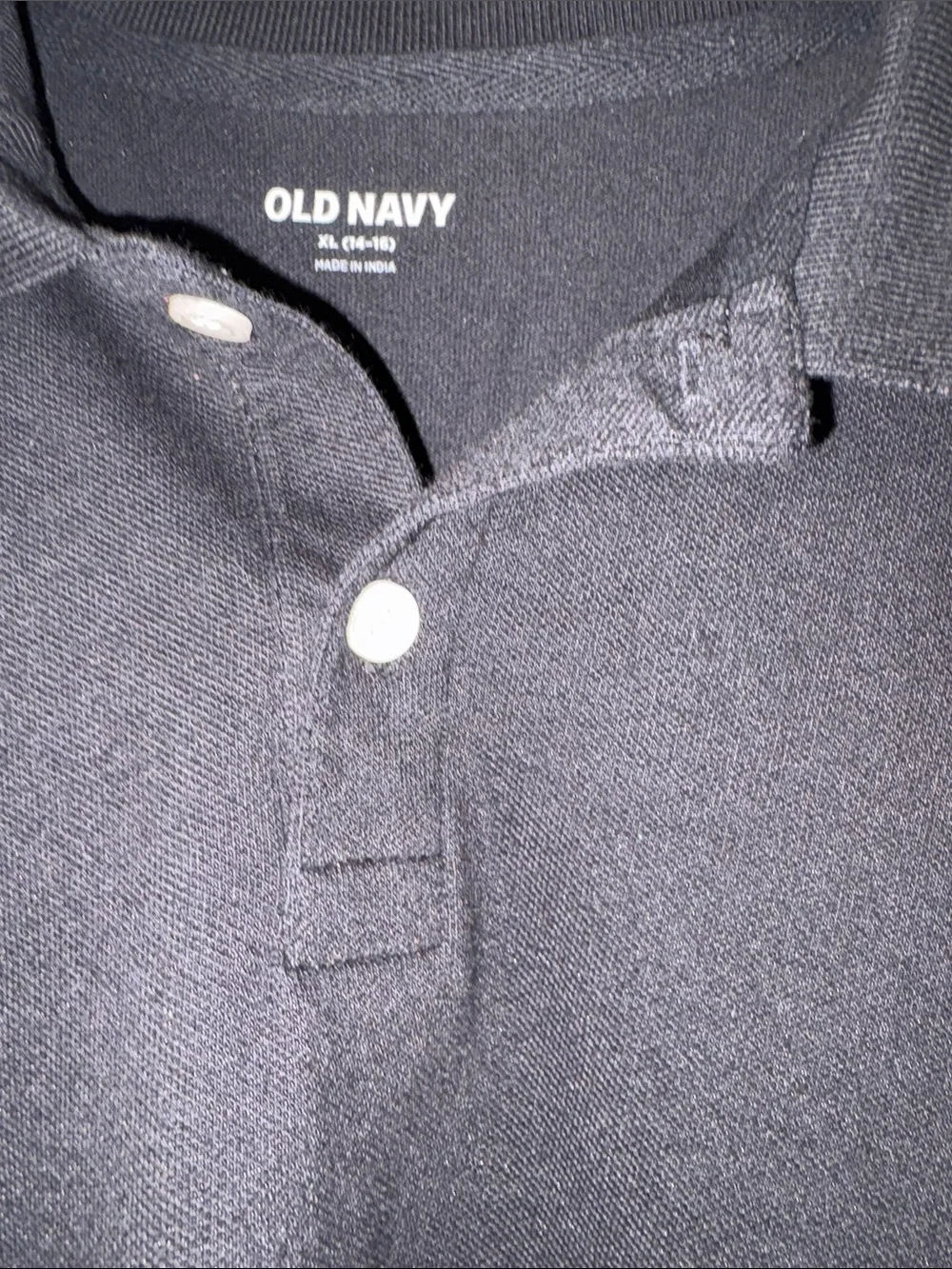 Old Navy Black Short-Sleeve Polo Shirt